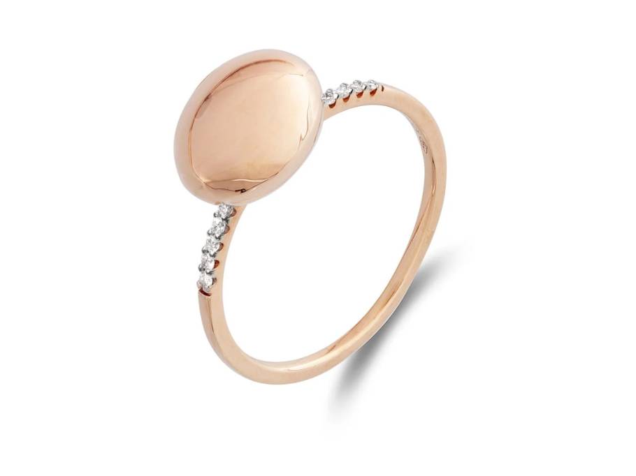 Sunset "Dancing Èlite" Ring medium Roségold mit Brillanten 0,05 ct
