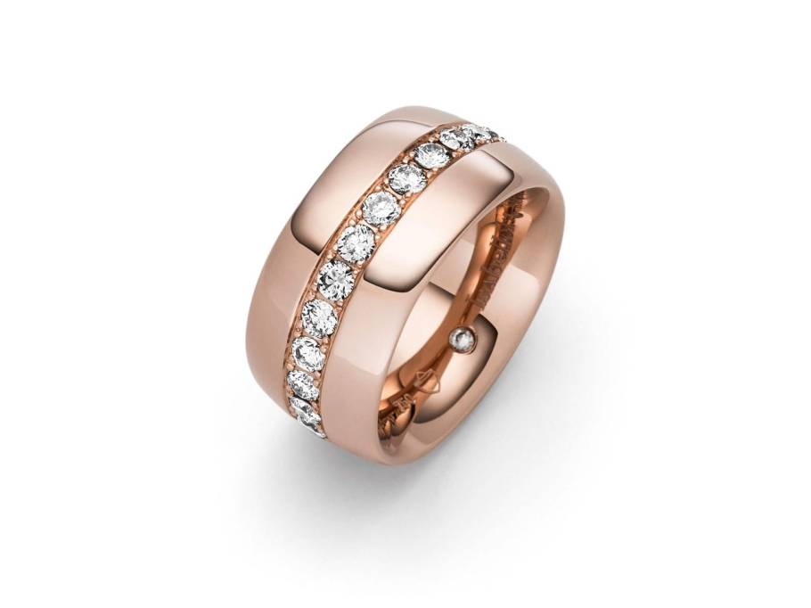 Navette Ring 11 Rouge Royal mit Brillanten 1,52ct