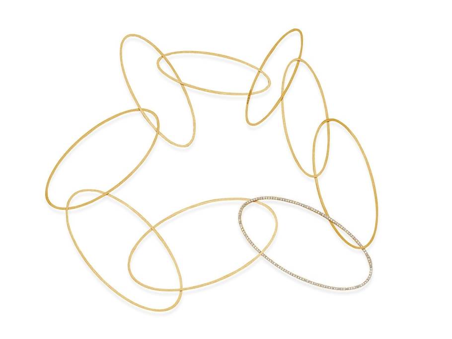 Collier Bogenkette 1,38ct Gelbgold Classic Yellow