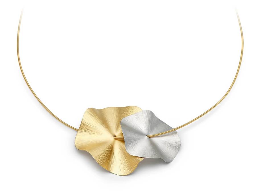 Blütenscheibe Platin Feingold 50mm