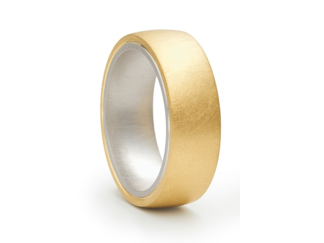 Tango Ring 8mm Platin / Gelbgold