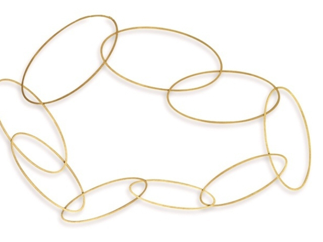 Collier Bogenkette Gelbgold