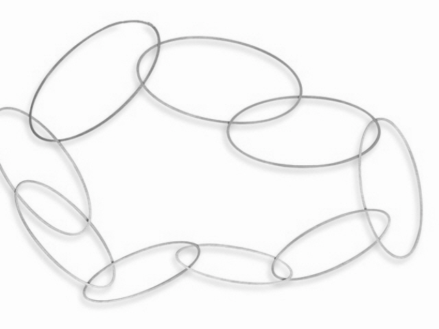 Collier Bogenkette Platin