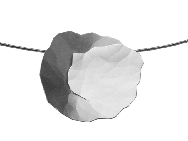 Topia Anhänger rund Platin klein