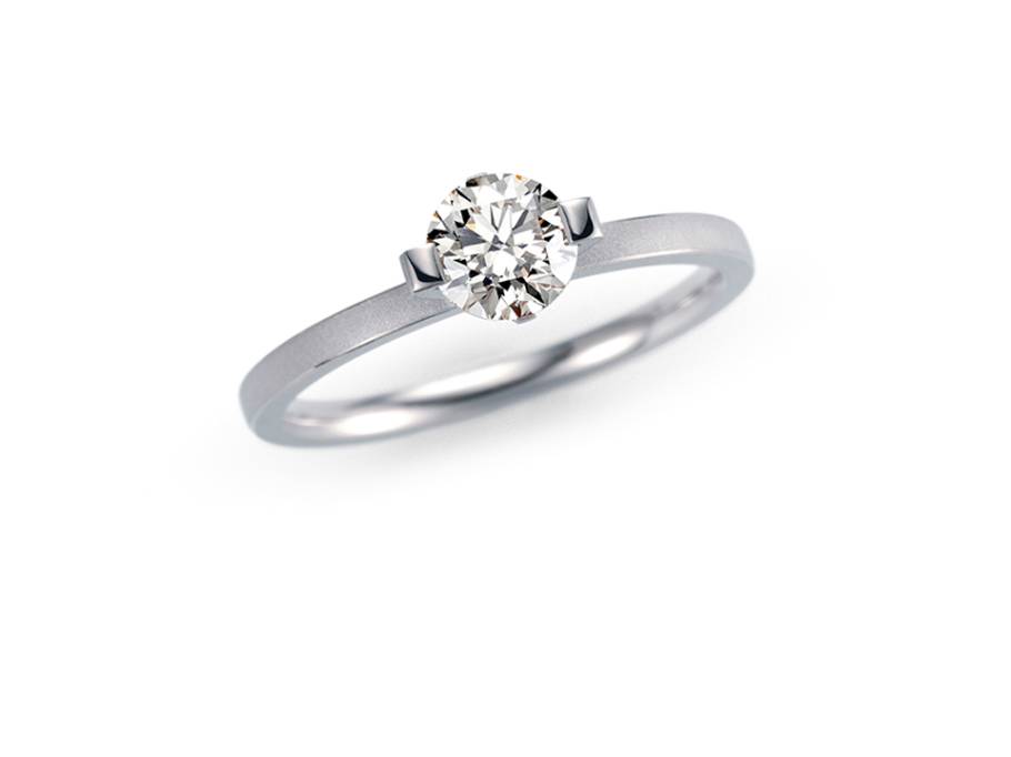 Princess Ring mit Krappenfassung 1,3mm  Platin 0,30ct TW vsi