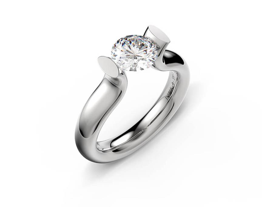 Spannring Heaven 4,3mm Platin 1,00ct TW vsi