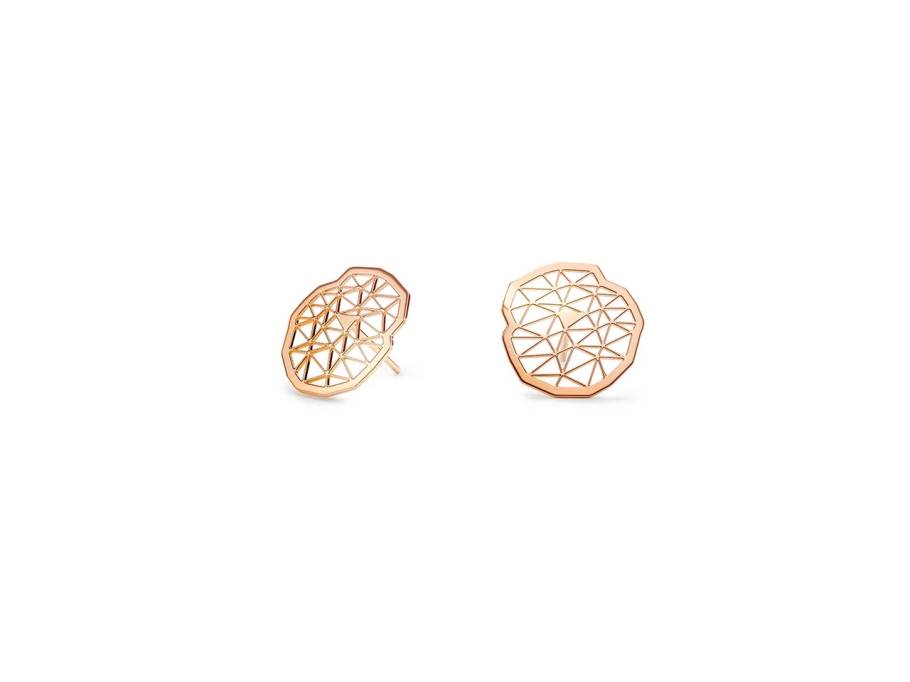 Topia Vision Ohrstecker  750/- Classic Red poliert 14,5mm