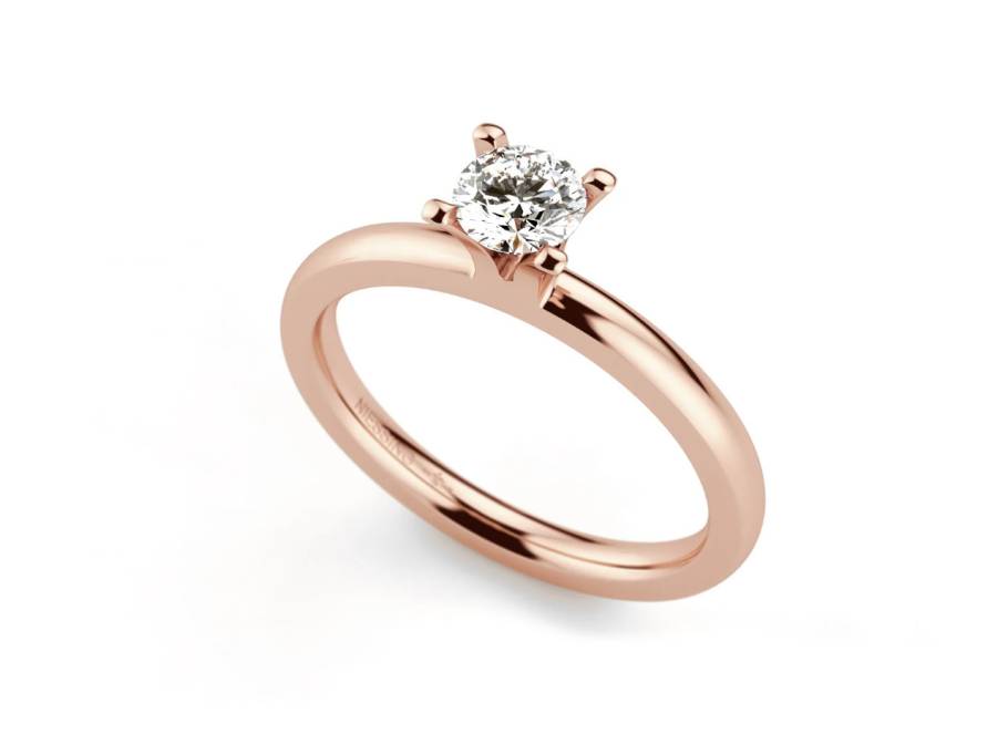 Amatis Ring mit Krappenfassung 2,0mm Supla Grenadine 0,30ct G vsi