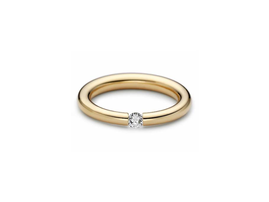 Spannring Antares 2,4 mm Gelbgold 0,12 ct 