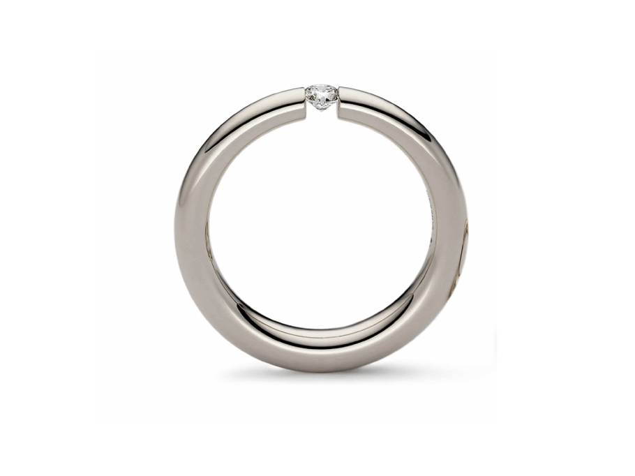 Spannring Antares 2,4 mm Platin 0,12 ct 