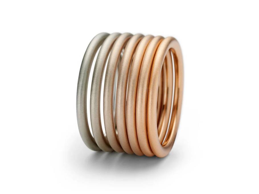 Aura Farbringe rot-grau