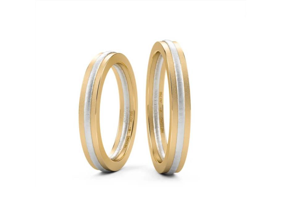 Ring Fusion 5,0 mm Gelbgold und Platin 