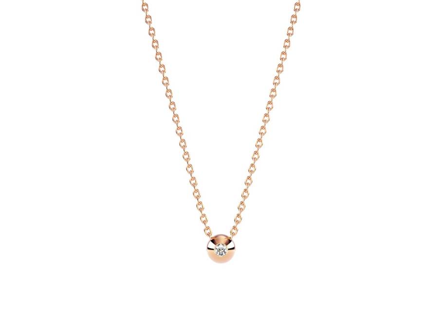 Kugel Collier Classic Red 45cm mit Brillant 0,025ct 