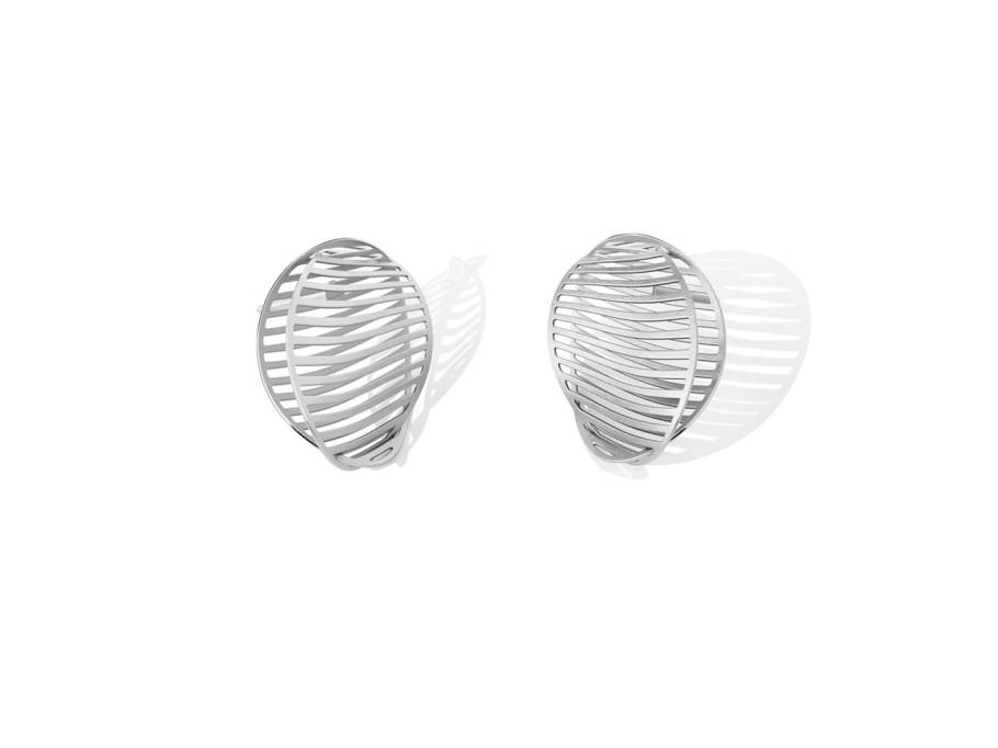 Mirage Ohrstecker oval 20mm Platin