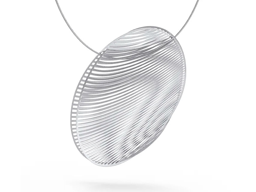 Mirage Anhänger oval 80mm Platin