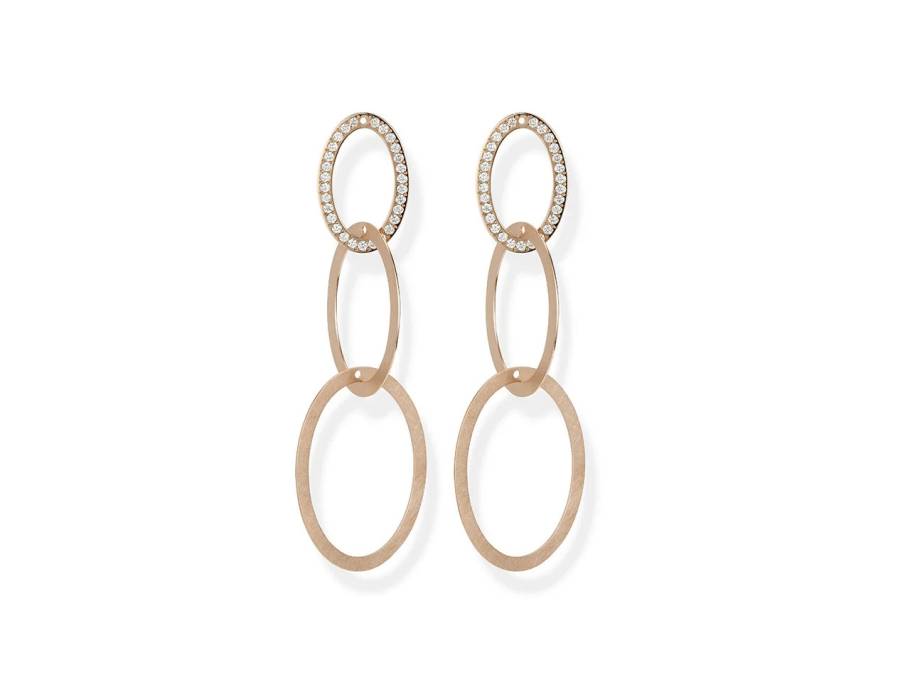 Quinta Oval Weißgold Rosewood 65mm mit Brillanten