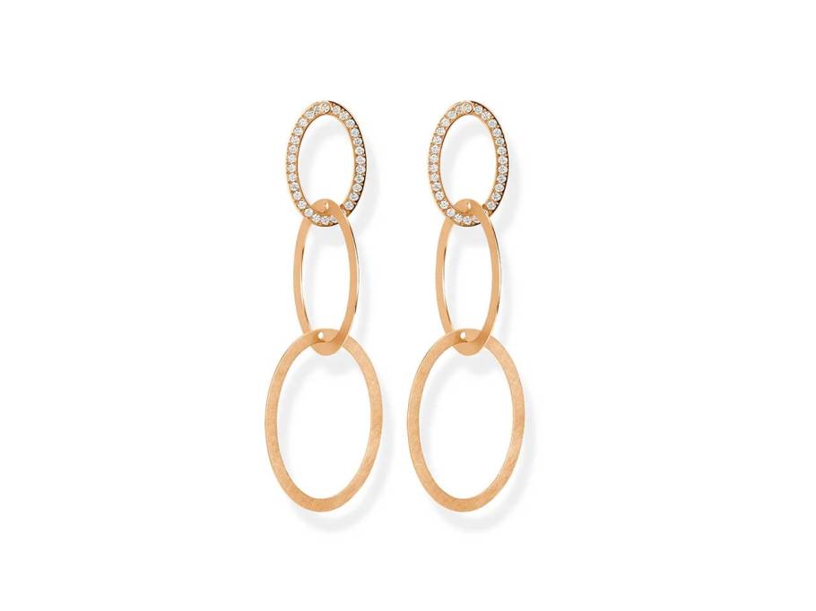 Quinta Oval Rotgold Classic Red 65mm mit Brillanten