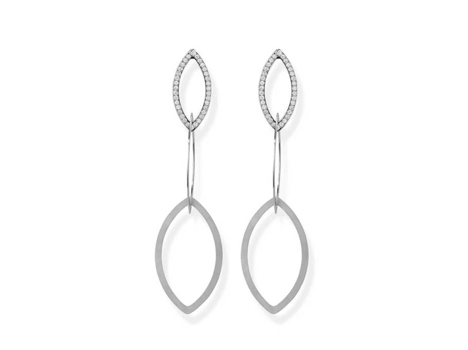 Quinta Navette Platinum 80mm mit Brillanten