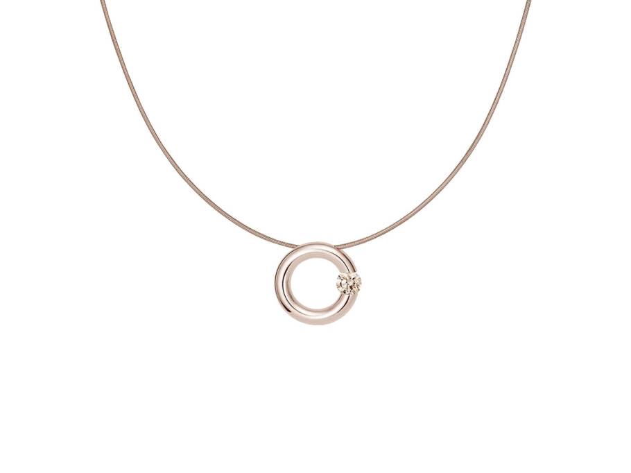 Spannring Anhänger 16mm Rosewood poliert 0,40 ct Cinnamon