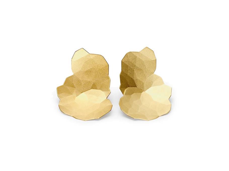 Topia Ohrstecker Oval Classic Yellow