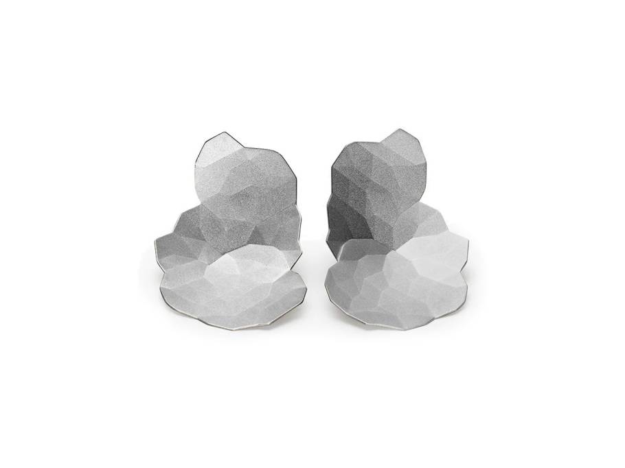 Topia Ohrstecker Oval Platin