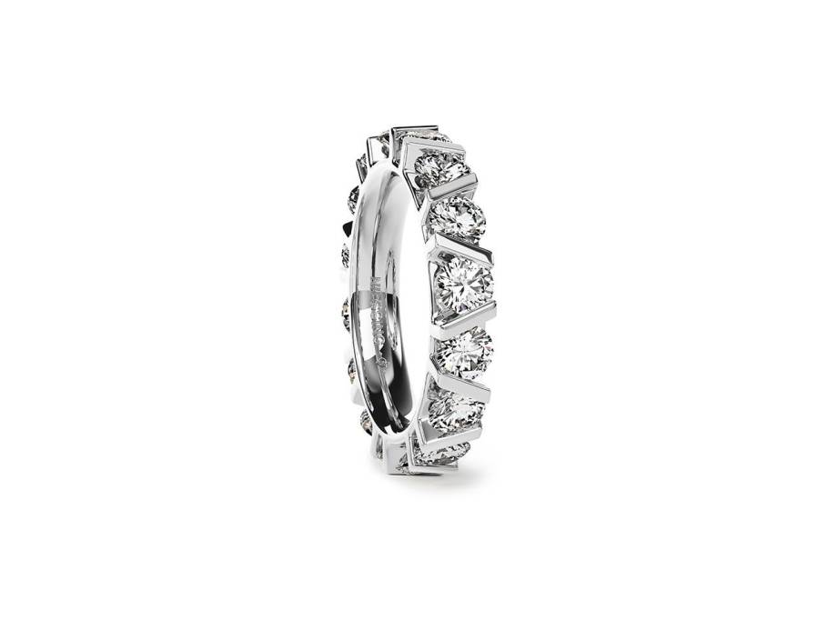 Vivida Spannring Platin 4,0mm mit Brillanten 3,68ct
