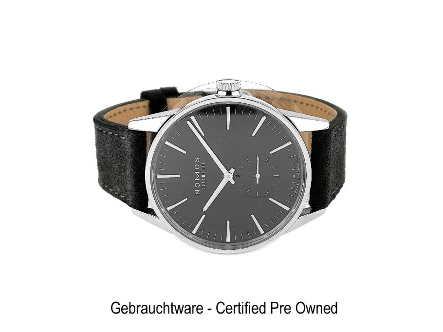 Zürich Automatik Edelstahl 40mm graues Zifferblatt Lederband Ref. 803 Full Set mit Garantie Occasion