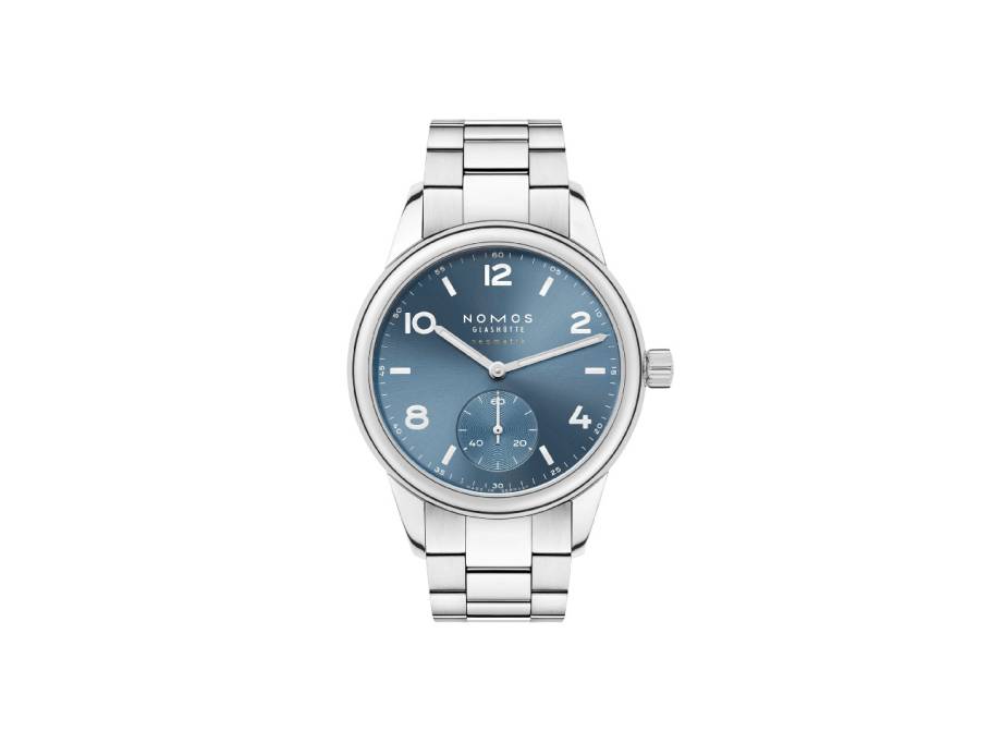 Club Sport neomatik 37 Polar Automatik Edelstahl blaues Zifferblatt Metallband Stahlboden