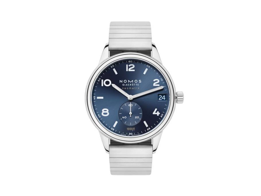 Club Sport neomatik 42 Datum Automatik Edelstahl 42mm blaues Zifferblatt Metallband Sport