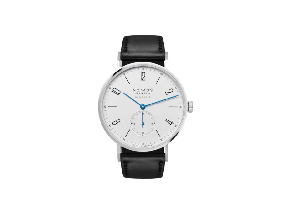 Tangente 39 neomatik Automatik Edelstahl 39mm weißes Zifferblatt schwarzes Lederband