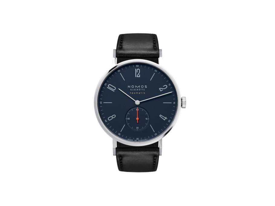 Tangente 39 neomatik Nachtblau Automatik Edelstahl 39mm blaues Zifferblatt schwarzes Lederband