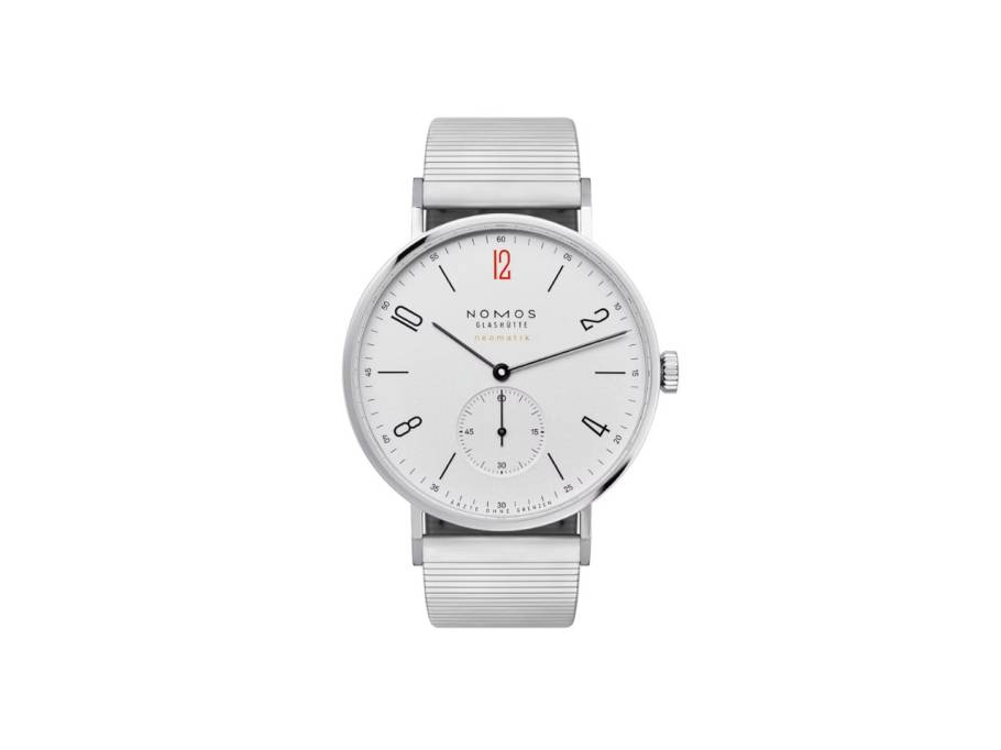 Tangente 39 neomatik für Ärzte ohne Grenzen Automatik Edelstahl 39mm weißes Zifferblatt Metallband