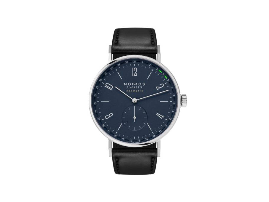 Tangente 41 neomatik Update Nachtblau Automatik Edelstahl 40mm blaues Zifferblatt schwarzes Lederband