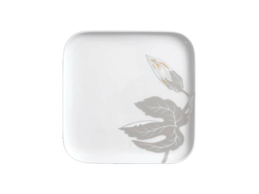 Nova Passionsblume Brotteller 16x16cm weiß