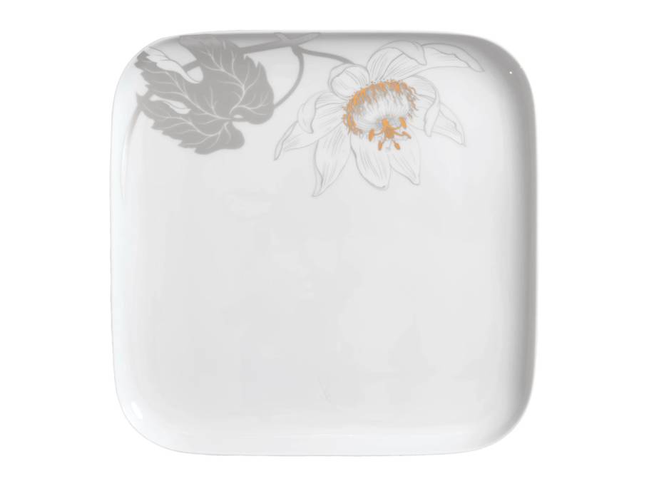 Nova Passionsblume Speiseteller klein 26x26cm weiß