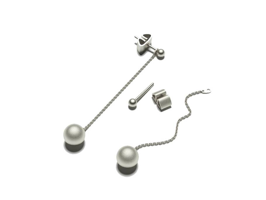 Now Ohrhänger Galaxy Lime 40 mm mattiert