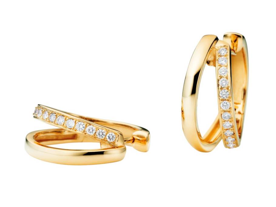 La Donna Creolen Gelbgold mit Brillanten 0,450ct