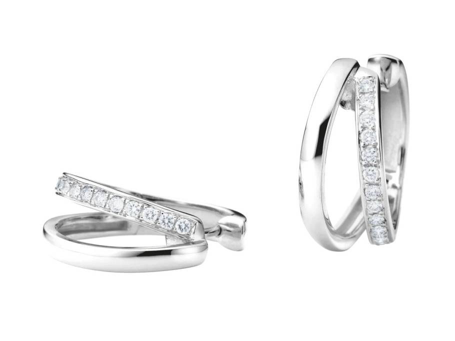 La Donna Creolen Weißgold mit Brillanten 0,450ct