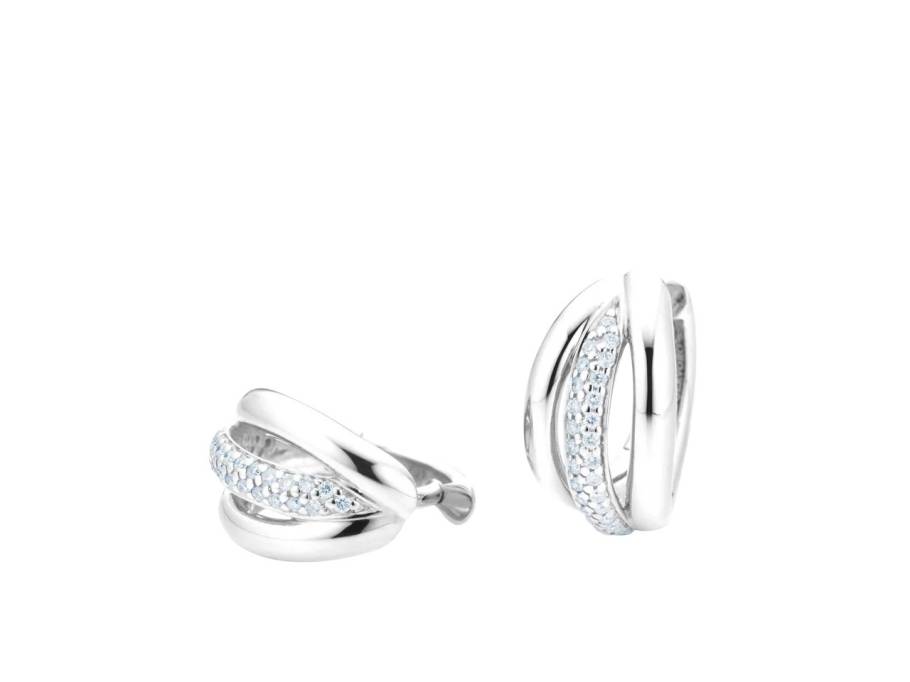 Cielo Creolen klein Weißgold mit Brillanten