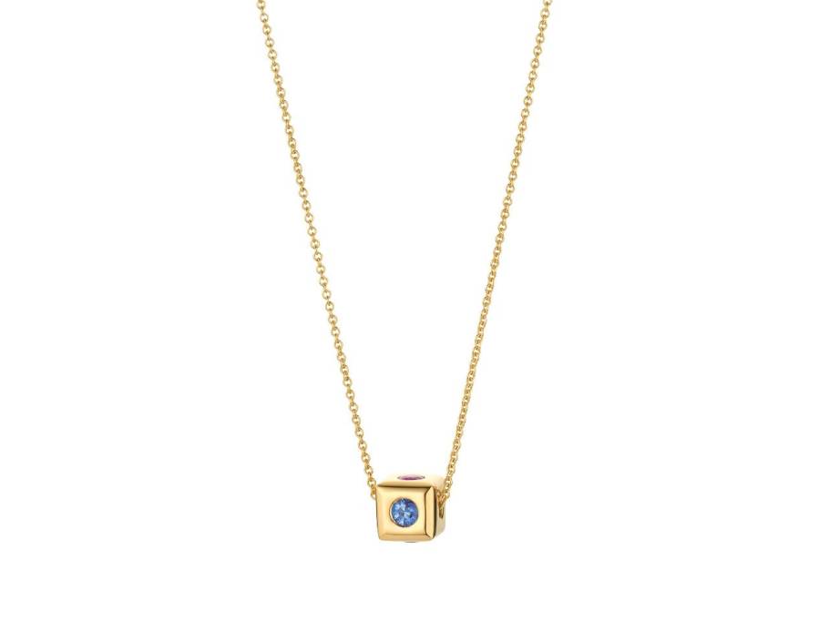 Tango Collier Würfel mit farbigen Saphiren