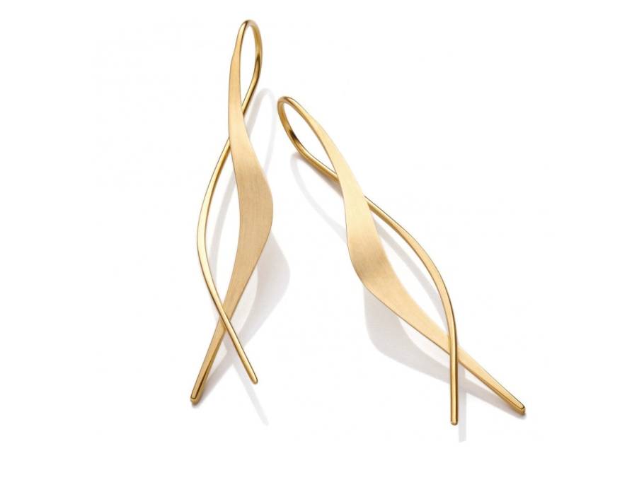 Blätter Ohrhänger Roségold 55mm