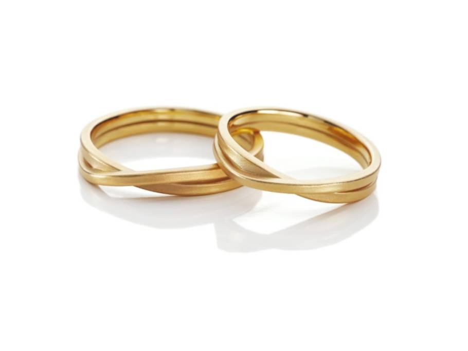 Endloses Band Pur 2fach gewickelt Damenring Roségold 1,5mm