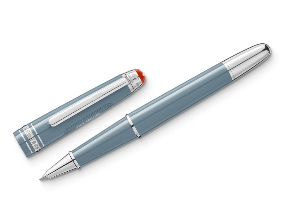 Meisterstück X Olympic Heritage Chamonix 1924 Classique Rollerball graues Edelharz platiniert