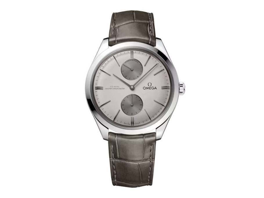 De Ville Tresor Handaufzug Edelstahl 40mm silbernes Zifferblatt schwarzes Lederband