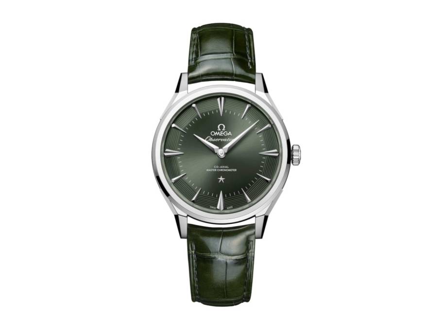 Constellation Observatory Automatik Edelstahl 39mm grünes Zifferblatt grünes Lederband