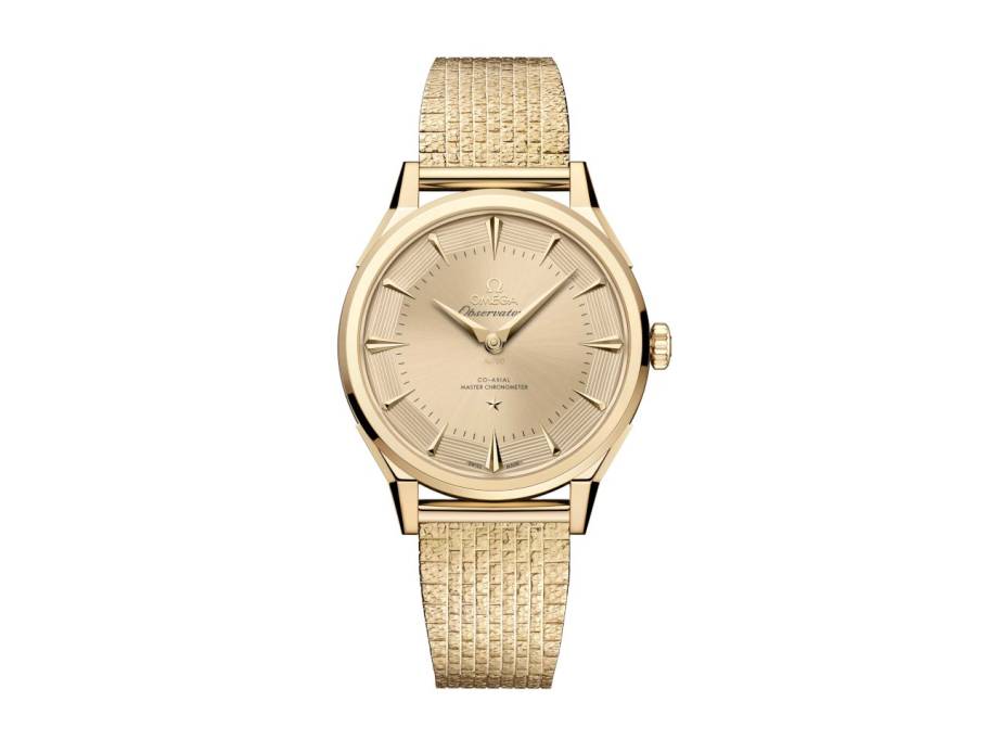 Constellation Observatory Automatik Gelbgold 39mm goldenes Zifferblatt Goldband