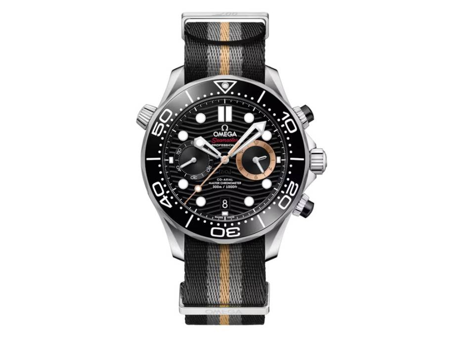 Seamaster Diver 300M Chronograph Automatik Edelstahl 44mm 007 First Light schwarzes Zifferblatt 
