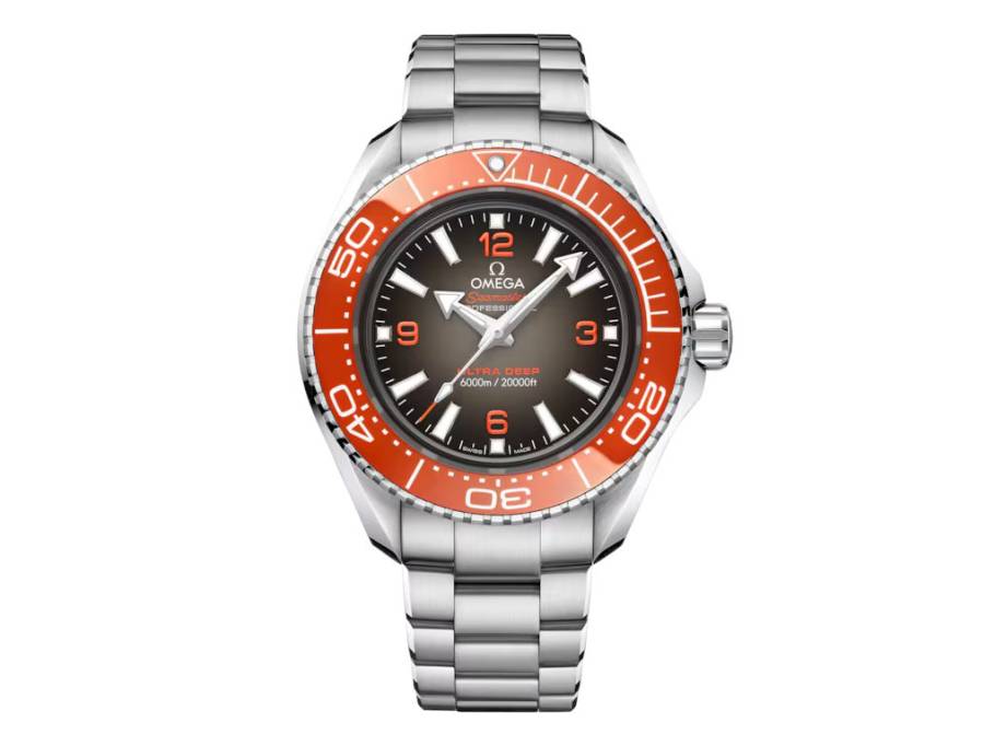 Seamaster Planet Ocean 6000M Ultra Deep Automatik Edelstahl 45,5mm oranges Zifferblatt Metallband