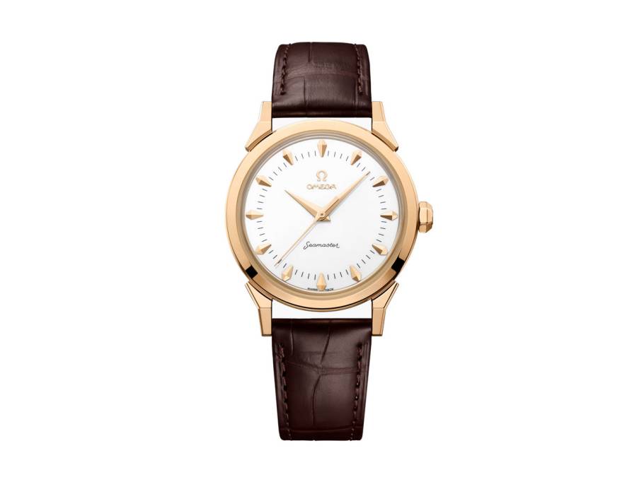 Seamaster Milano Cortina 2026 Automatik Edelstahl 37mm weißes Zifferblatt braunes Lederband