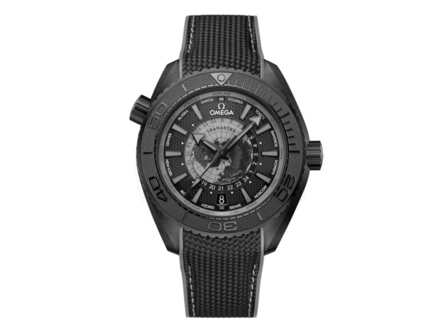 Seamaster Planet Ocean 600M Automatik Edelstahl Schwarz-DLC 45,5mm schwarzes Zifferblatt schwarzes Kautschukband